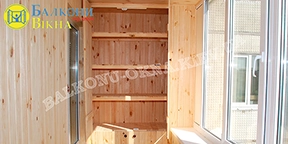 Шкаф на балкон - деревянный-2