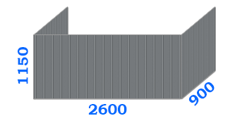 Наружная отделка профнастилом балкона 2600х900